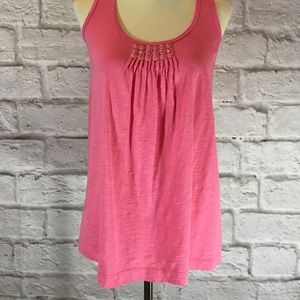 Two J. Crew tank tops  pink and white size XS